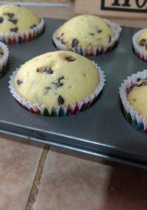 Una foto de Cupcakes de Vainilla con Chips de Chocolate