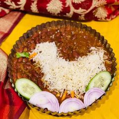 A picture of Rajma chawal.