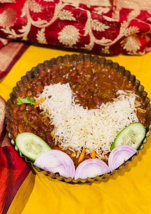 A picture of Rajma chawal.