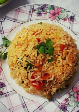 A picture of Veg biryani.