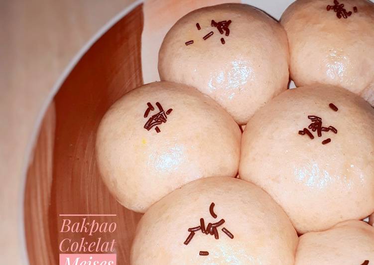 Bagaimana Menyiapkan Bakpao Cokelat Meises (tanpa telur), Lezat Sekali