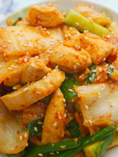 韓式泡菜炒雞柳 的食譜成品照片