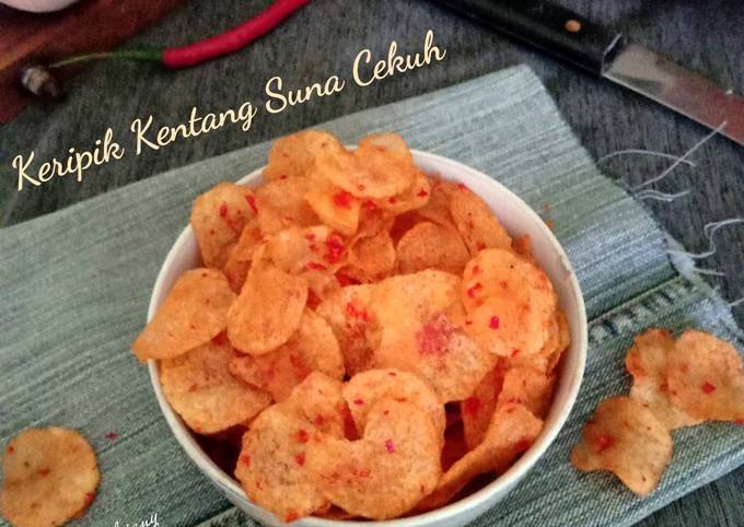 Resep Keripik Kentang Suna Cekuh🥔 yang Bisa Manjain Lidah