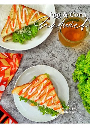 Foto resep Egg and Corn Sandwich