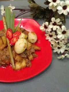 Foto resep Sambal goreng hati sapi & telur puyuh