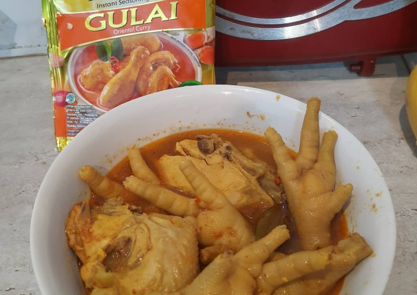 Gulai ceker ayam praktis