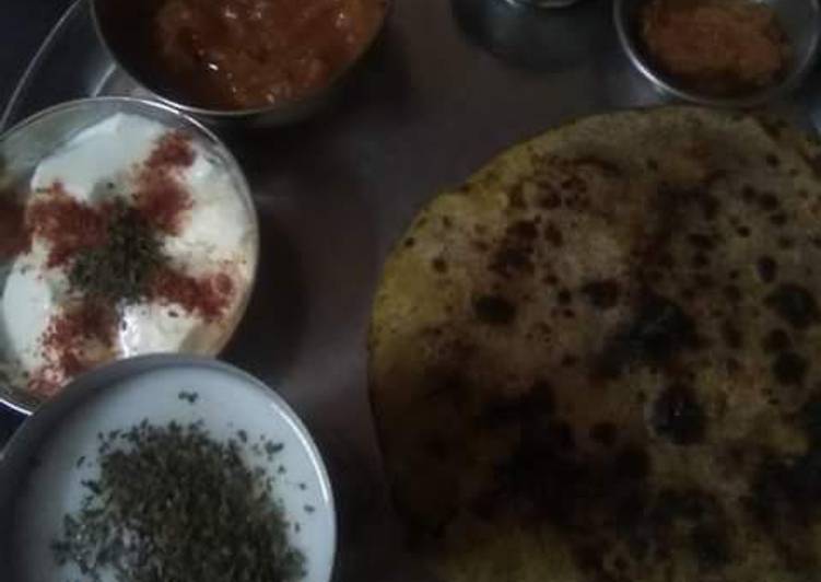 Recipe of Perfect # meethi besan ka aachari masala paratha