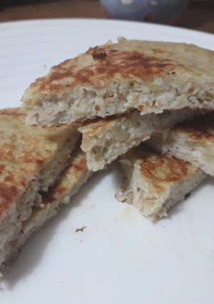 Una foto de Panqueque de banana y avena