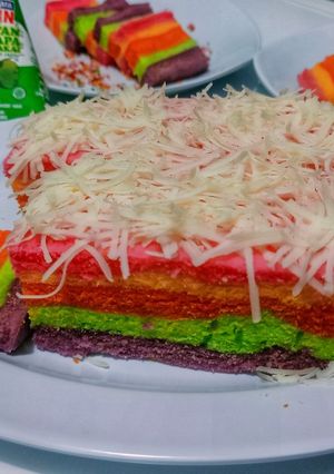 Foto resep 92. Steamed Rainbow Cake