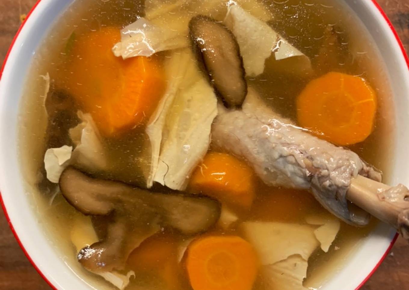 Sop Kembang Tahu (ayam kampung)