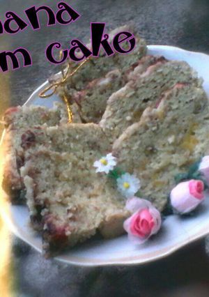 Foto resep Banana cake (1 telur,no mixer,kukus ok,,panggang jg ok)