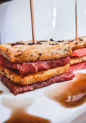 Φωτογραφία της συνταγής Vegan χαλούμι με καρπούζι και βαλσάμικο