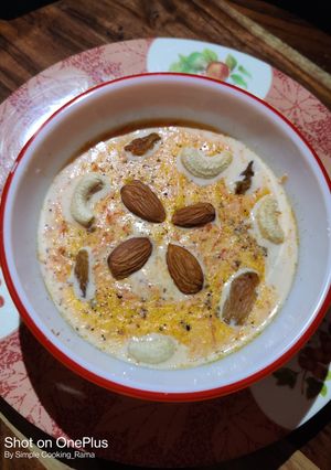 A picture of Carrot Kheer.