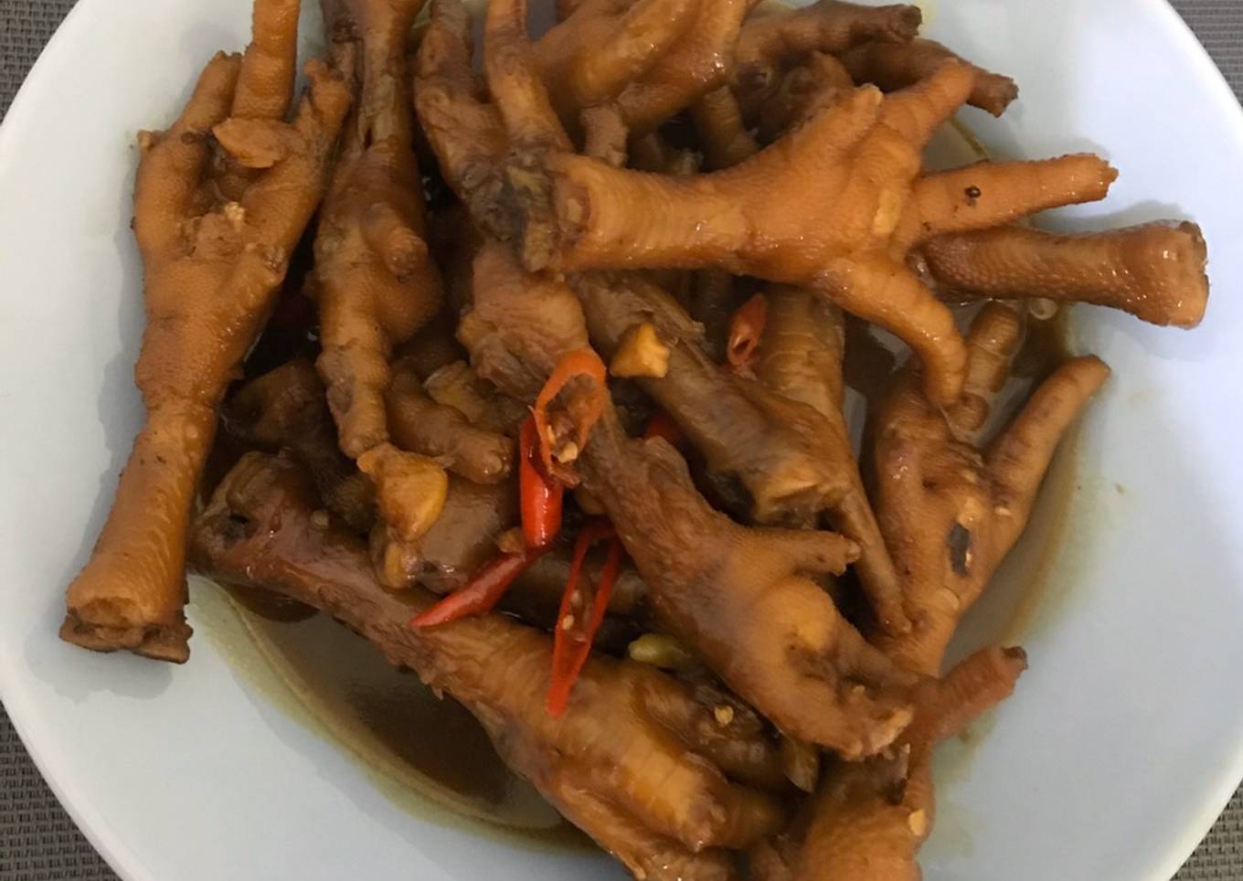 Ceker ayam kecap manis