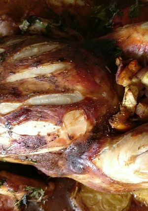 صورة لوصفة دجاجه محشيه ومشويه لذيذه لدايت