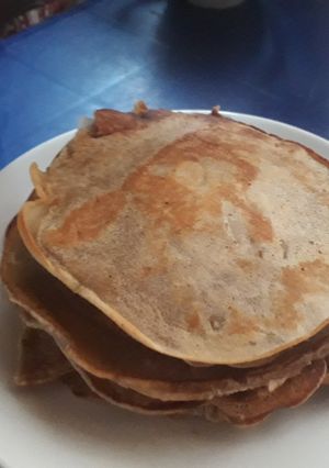 A picture of Sun kissed chocolate Pancakes. 😇😂😘.