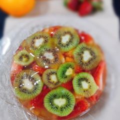 A picture of Jello fruit cake.