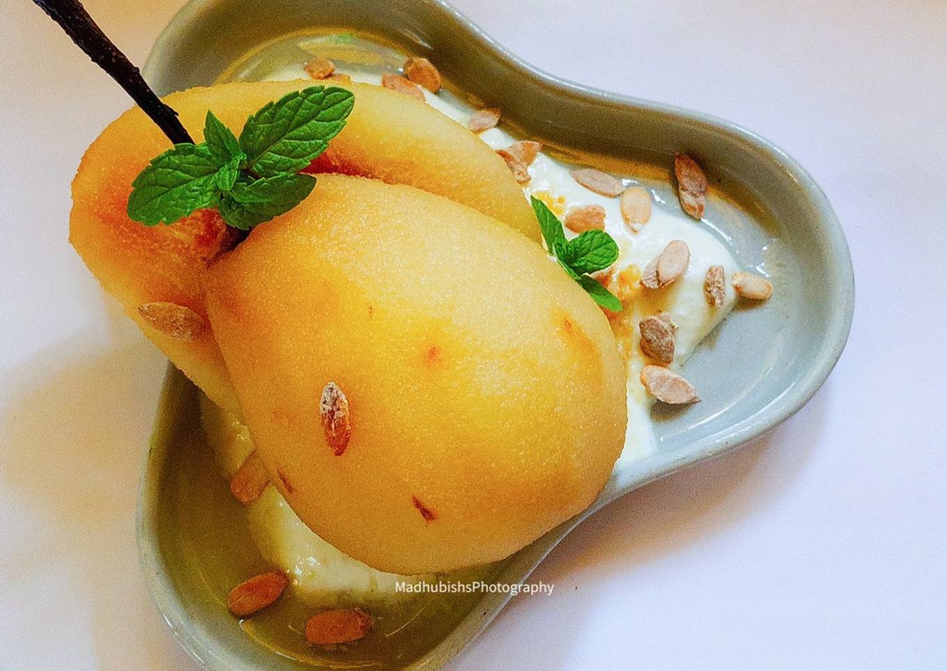 Saffron Poached Pears