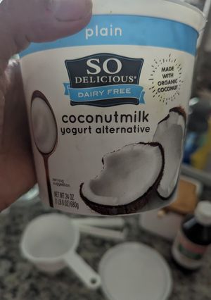 Una foto de Yogurt de leche de coco