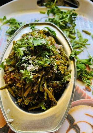 A picture of Mogari and Methi Sabji.
