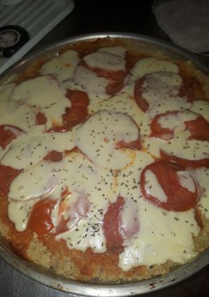 Una foto de Pizza de arroz