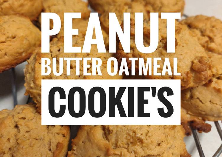 Recipe of Any-night-of-the-week Peanut Butter Oatmeal Cookies🍪