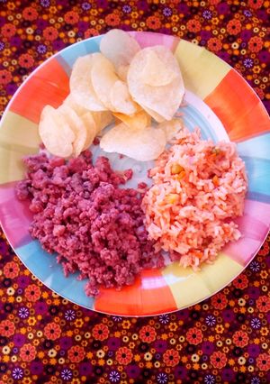 Una foto de Picadillo con Chuleta de Cerdo (La Danza Huehue)