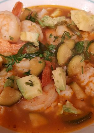 A picture of Spicy Shrimp Soup.