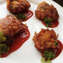 Schezwan Cabbage Fritters A picture of Schezwan Cabbage Fritters.