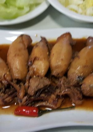 Hình của món Mực dồn thịt kho.