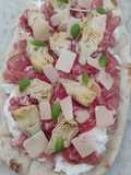 Pinsa romana coppa, burrata, artichaut