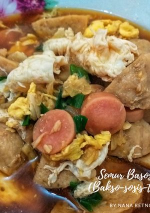 Foto resep Semur Basostel (Bakso-sosis-telur)