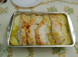 Foto principal de Salmón al horno con nata