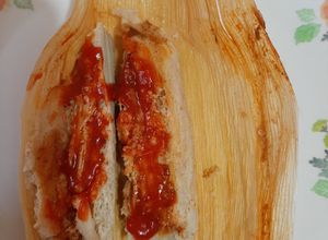 Una foto de Tamales rojos de maseca