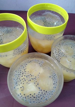 Foto resep Es nanas selasih