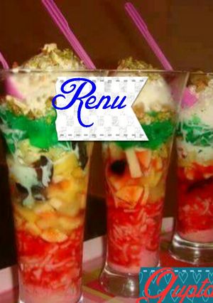 A picture of ## Mango Faluda ice cream.