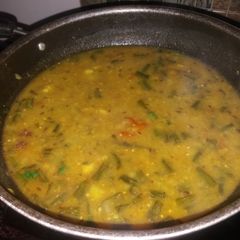 A picture of Sambar dal.