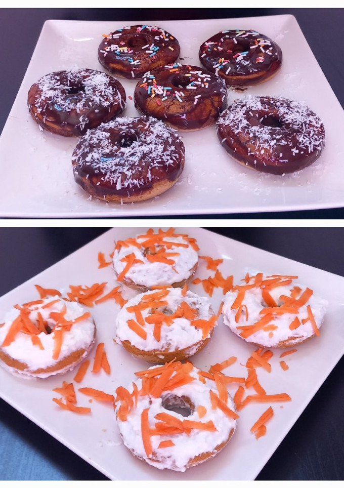 Una foto de Donuts de zanahoria 🥕 fáciles y saludables