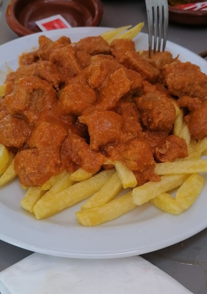 Una foto de Carne en salsa de almendras