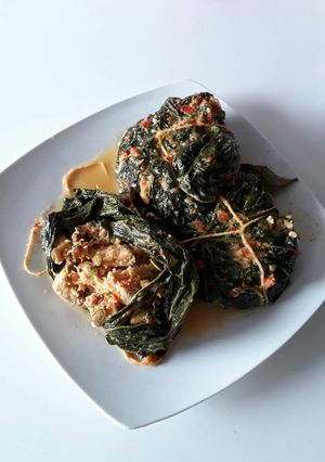 Foto resep Buntil Daun Singkong Teri Tempe