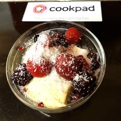 A picture of My Dairy Icecream, Berry Fruit and coconut. 😀.