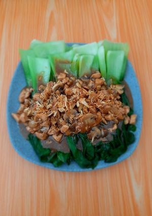Foto resep Pakcoy dada ayam jamur kancing saus tiram
