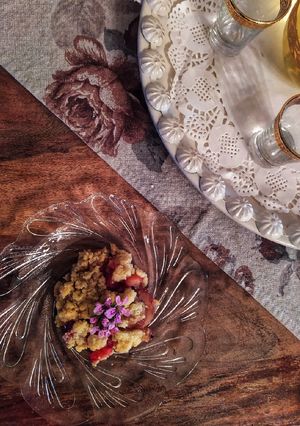 Φωτογραφία της συνταγής Crumble με μεθυσμένα φρούτα!