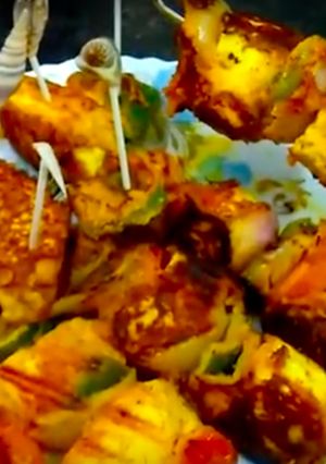 A picture of Paneer Tikka without Barbeque.
