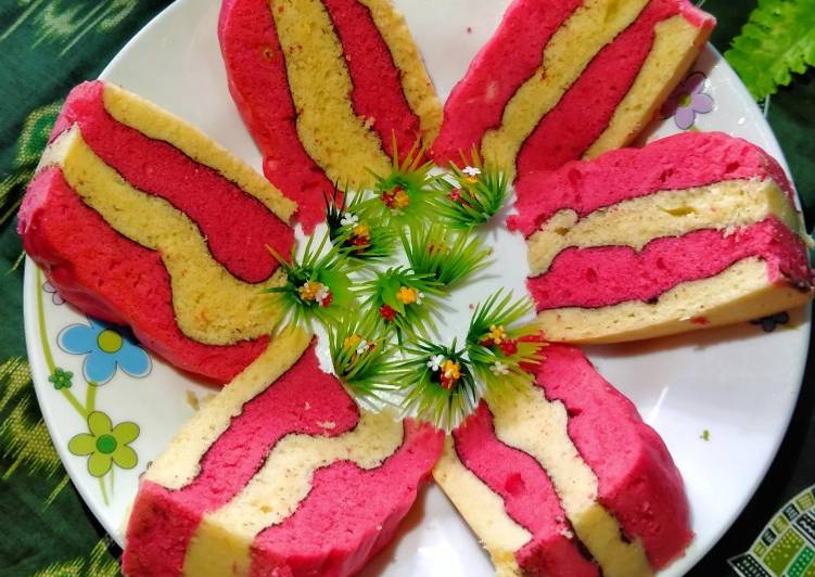 Langkah meracik Bolu Kukus Santan Merah Putih 🇮🇩, Bikin Ngiler