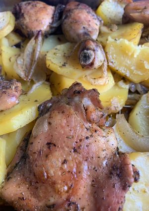 Sült csirke recept fotója