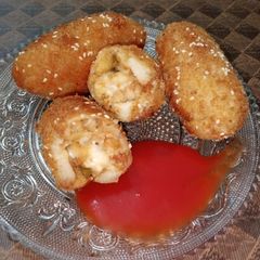 A picture of Chicken and Cheese croquettes.