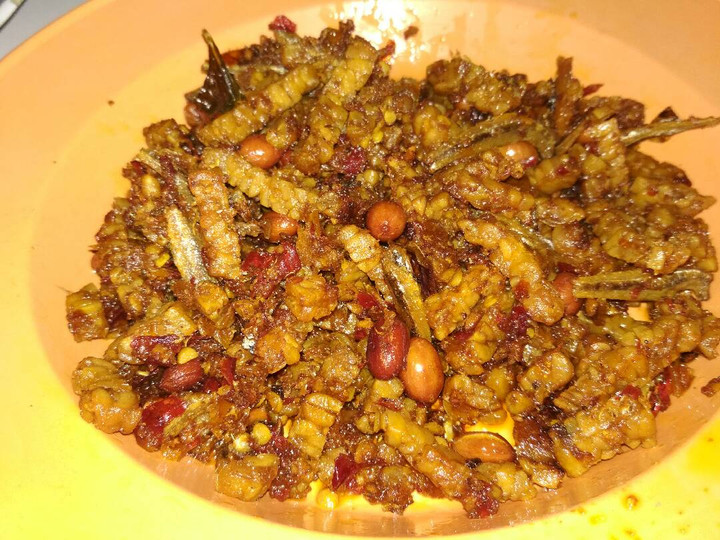  Bagaimana cara bikin Kering tempe+ kacang tanah+teri yang sesuai selera