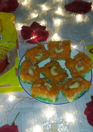 મેગી તિરંગા મિઠાઇ (Maggi Tiranga Mithai In recipe in Gujarati) રેસીપી મુખ્ય ફોટો