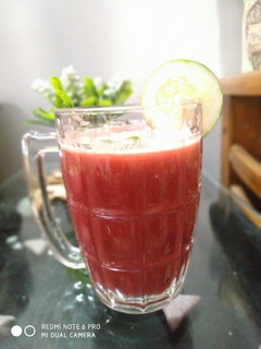 A picture of Healthy vegetables juice.